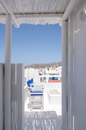Chambre Deluxe, 1 chambre, terrasse, vue mer | Vue sur la plage/l’océan