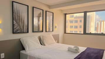 Estúdio | 1 quarto, Wi-Fi de cortesia, roupa de cama