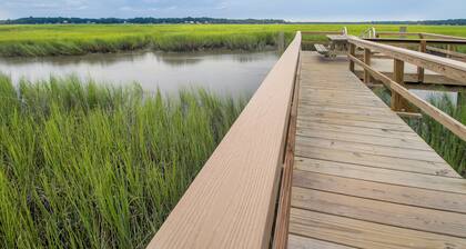 Waterfront, 7 acres; Stunning Home on Coastal Tidal Marsh w/Private Dock
