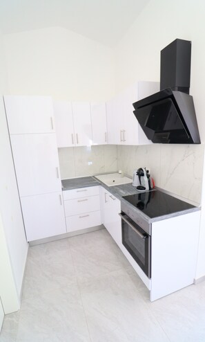 Fridge, oven, stovetop, dishwasher