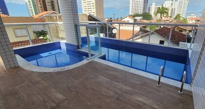 Lindo apto com piscina em Praia Grande