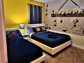 6 bedrooms, desk, iron/ironing board, travel cot - 6BR Disney Villa, Private Pool, Themed Rooms, Storey Lake, Sleeps 16 (Kissimmee)