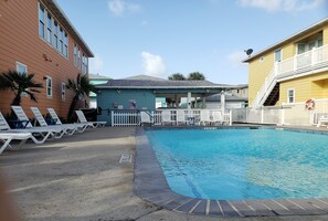 Outdoor pool, a heated pool