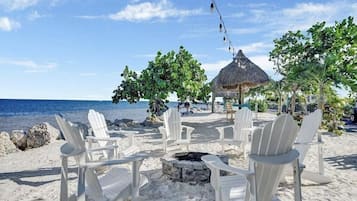 Sun-loungers, beach towels