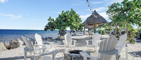 Sun-loungers, beach towels