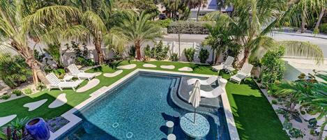 A heated pool