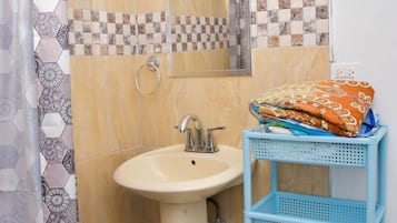 Shower, towels, soap