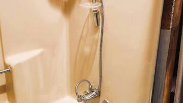 Towels, soap, shampoo, toilet paper