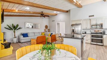 Smart TV, fireplace, video game console
