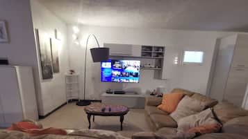 Smart TV, DVD player, books