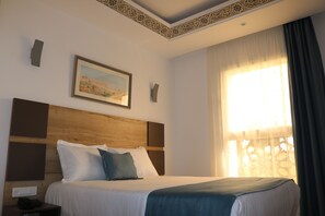 Egyptian cotton sheets, premium bedding, memory-foam beds, desk