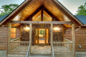 Exterior detail - Rohring Retreat - Bask in comfort on the deck and play games in the game room! (Mineral Bluff)