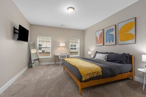 2 bedrooms, desk, iron/ironing board, travel cot