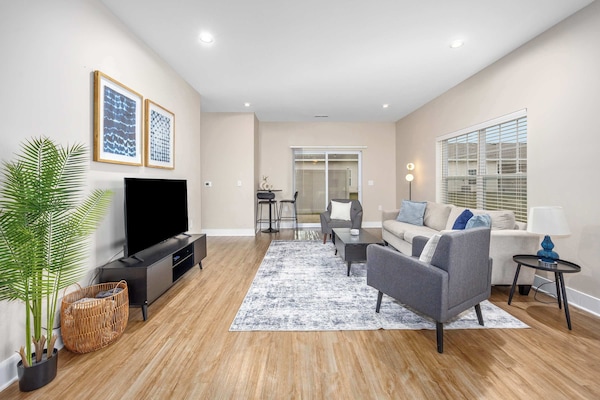 Relaxing living space perfect for movie nights or unwinding after a day out.