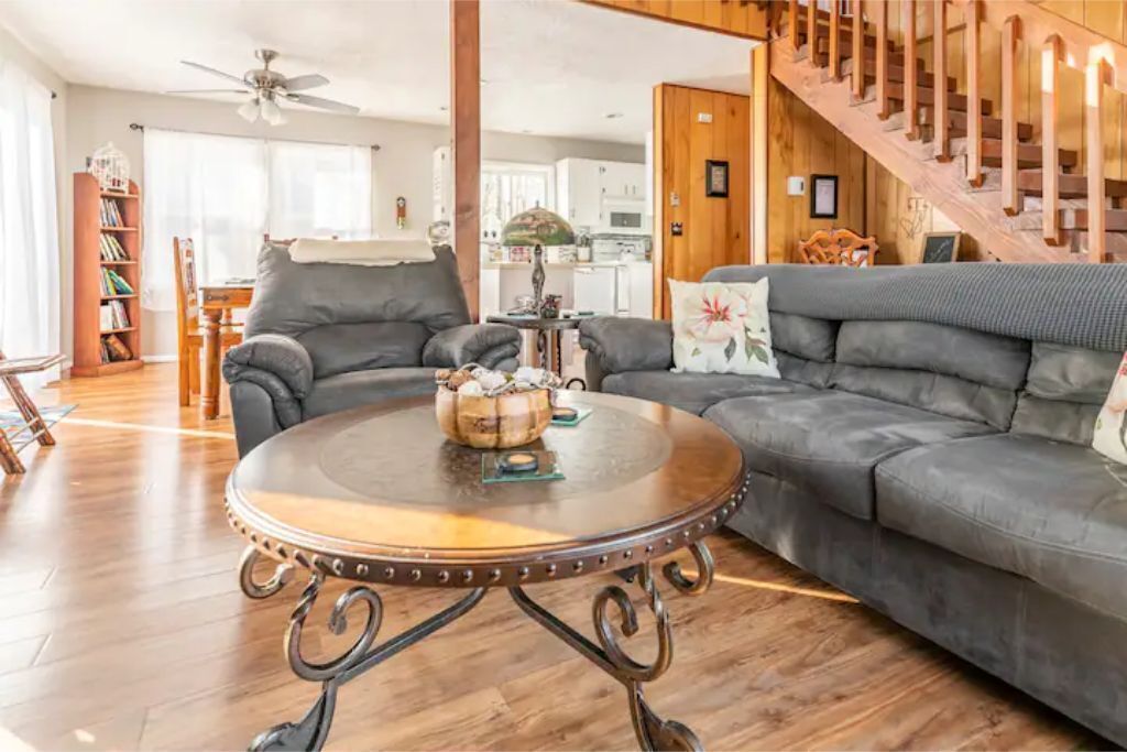 Smart TV, fireplace, video games, foosball