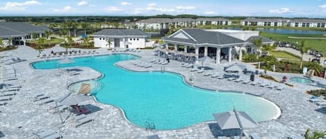 Outdoor pool, a heated pool