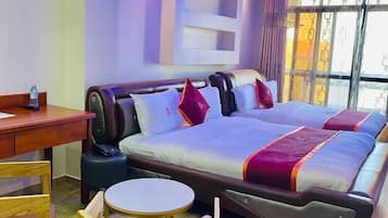 Family Room, 2 Queen Beds, Non Smoking | 1 bedroom, Egyptian cotton sheets, premium bedding, memory foam beds