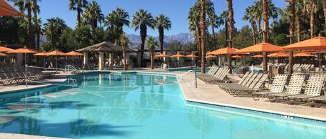 Outdoor pool, a heated pool