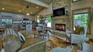 TV, fireplace, offices