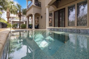 Et oppvarmet basseng