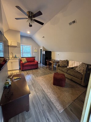 Living area - Eclectic Apartment- 2-4 friends- Family centered. Safe Neighborhood (Gloucester)