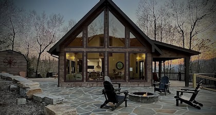 Scenic 7-acre mountain home, seasonal waterfall view, EV charger, dog friendly!