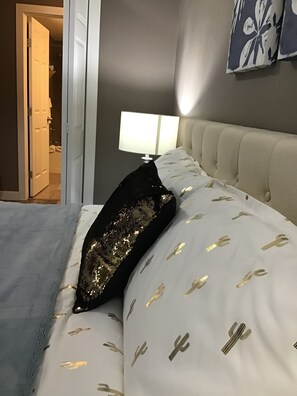 2 bedrooms, in-room safe, iron/ironing board, travel crib