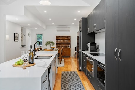 Fridge, microwave, oven, dishwasher. Lucas Street - a timeless, contemporary, Georgian home.