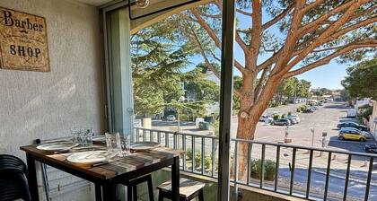 Argelès-sur-Mer: Studio à 400m de la plage, piscines, parking, animaux admis