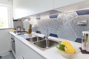 Fridge, oven, stovetop, dishwasher