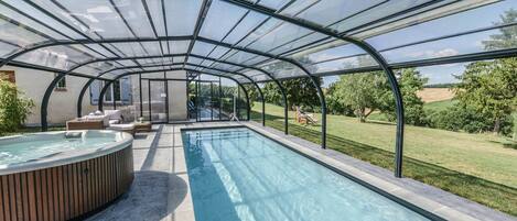 Indoor pool, a heated pool
