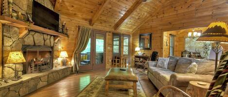 Smart-tv en een open haard