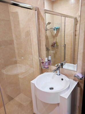 Bathroom - Newly Renovated Studio with Sea View Terrace in Garden of Eden Resort (Sweti Wlas)