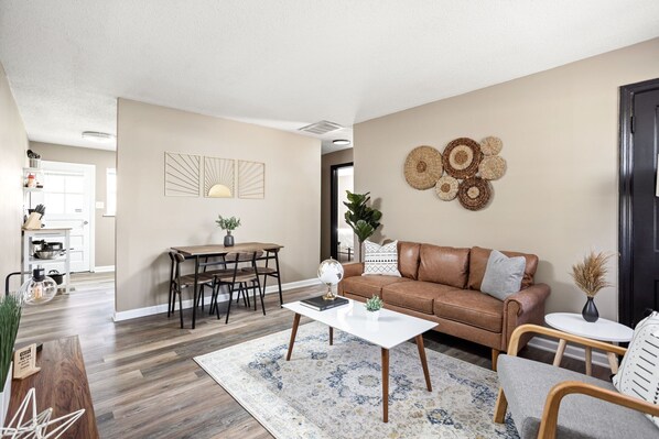 Living area - Modern Boho Villas 10 min Airpt./Speedway (Indianapolis)