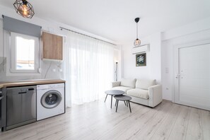 Duplex, 2 Bedrooms | Living area | 40-inch Smart TV with cable channels, TV - Dionysos Residential Complex (Pangaio)