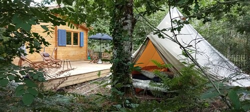 Glamcamp, luxury chalet and canvas, ocean, nature, unusual