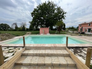 Outdoor pool - Country house with large spaces, ideal for large groups or families (Marche)