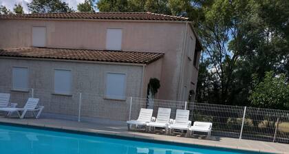 Gite Ardèche Sud with swimming pool, tennis, playground