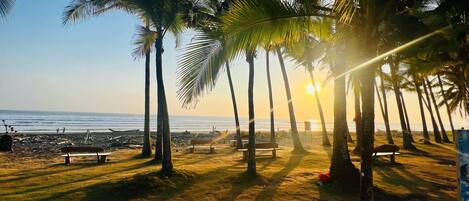 Liegestühle, Strandtücher