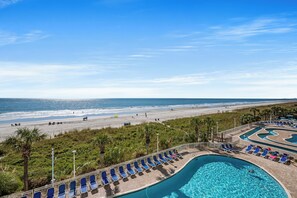Basic Condo, 3 Bedrooms, Balcony, Oceanfront (317) | Balcony view - 3 BR Units at Bay Watch by Elliott (North Myrtle Beach)
