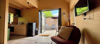 Tiny house with fireplace in polder | Tiny House Wood