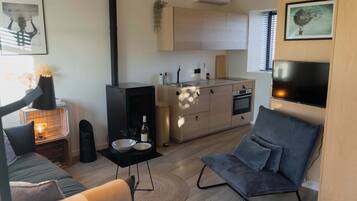 TV, fireplace, offices