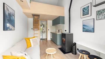 TV, fireplace, offices