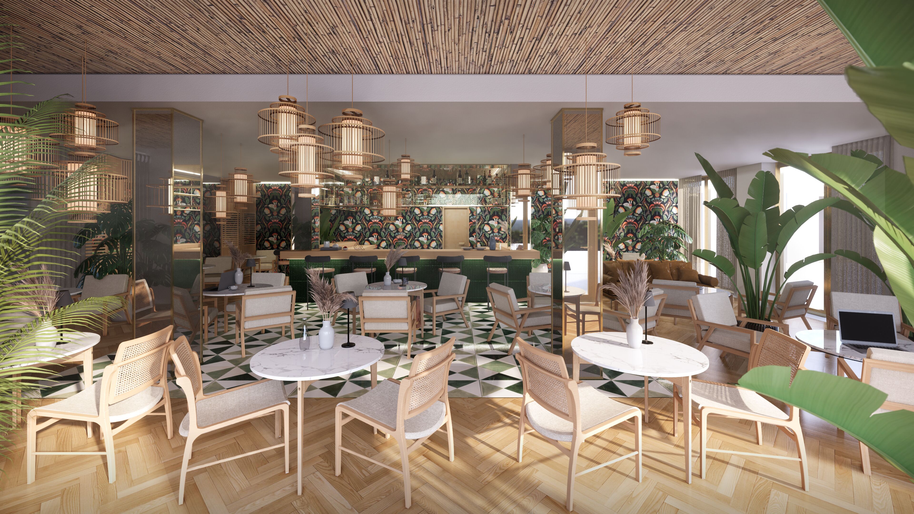 3 من المطاعم، حيث تُقدم وجبات الغداء، العشاء، الأطباق الآسيوية