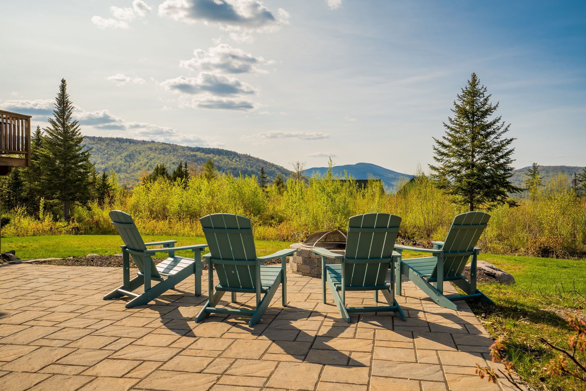 The view doesn’t get much better than lounging back in one of the Adirondacks 