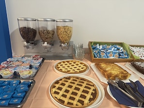 Daily buffet breakfast for a fee