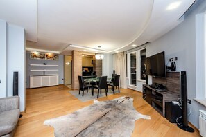 Apartment | Living area | TV - Luxury Penthaus 3 Bedrooms Apartment in Sofia, (Sofia)