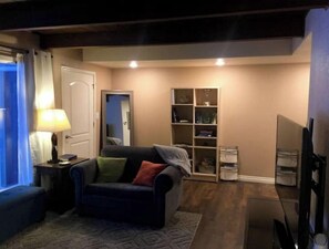 Smart TV, DVD player, books