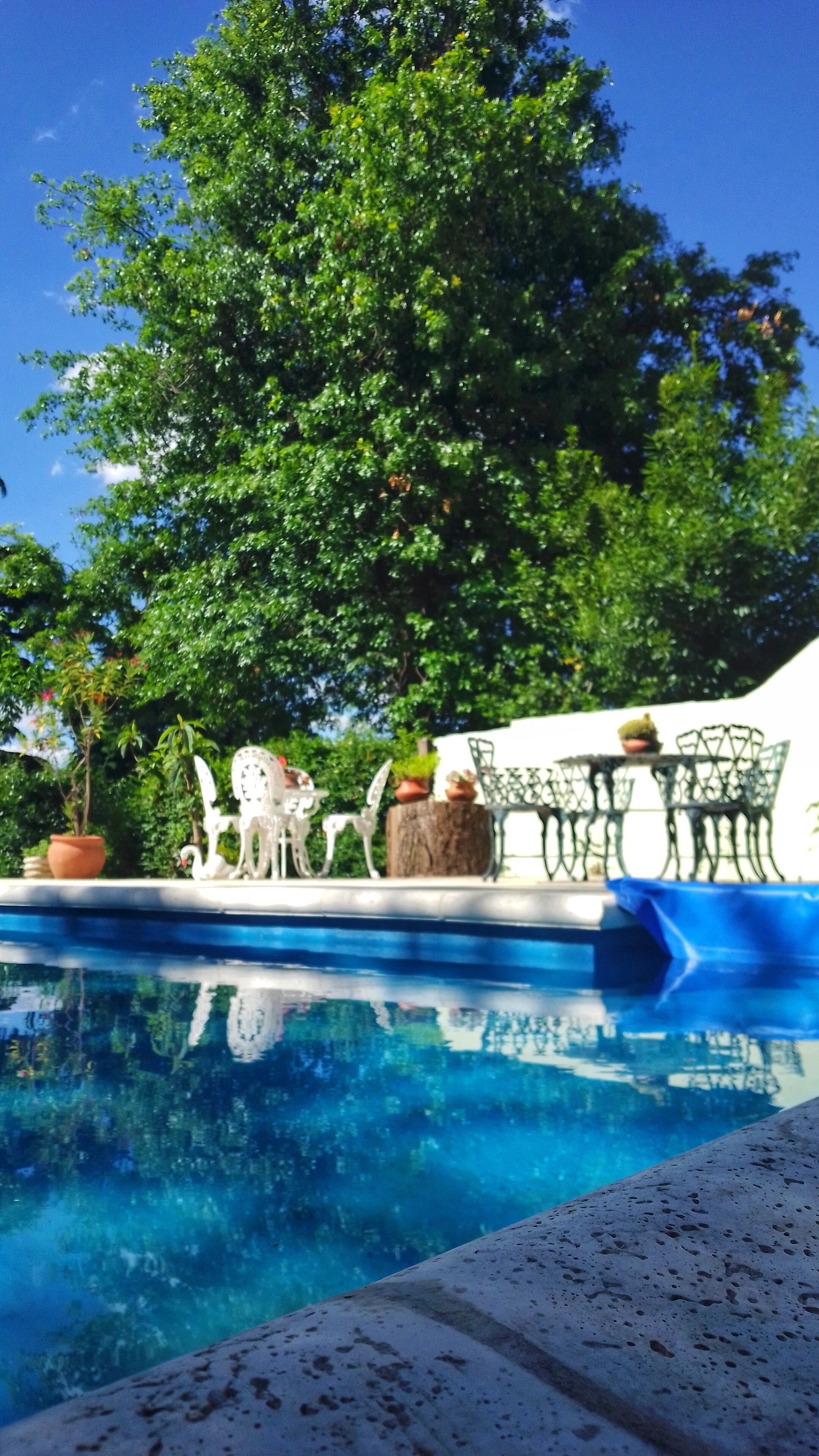 Piscine extérieure, piscine chauffée