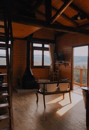 Cabana família, cozinha, vista para a montanha | Vista da propriedade